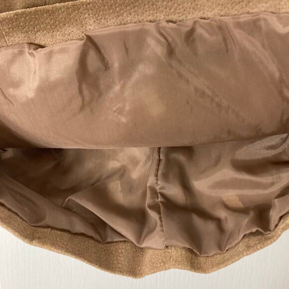 New/Nwt FORENZA Skirt 12 Suede Leather Tan/Brown Zip Lined Knee Straight - Picture 7 of 12